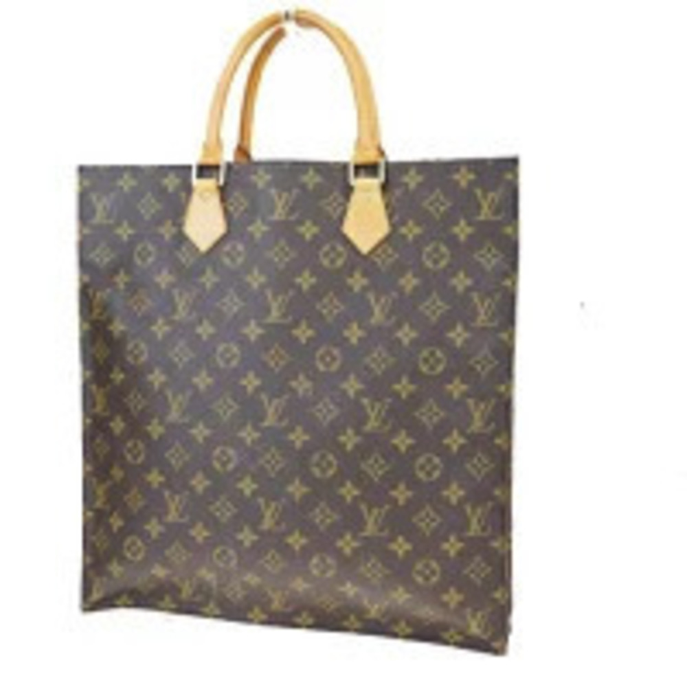 Louis Vuitton Sac Plat Handbag Monogram Leather